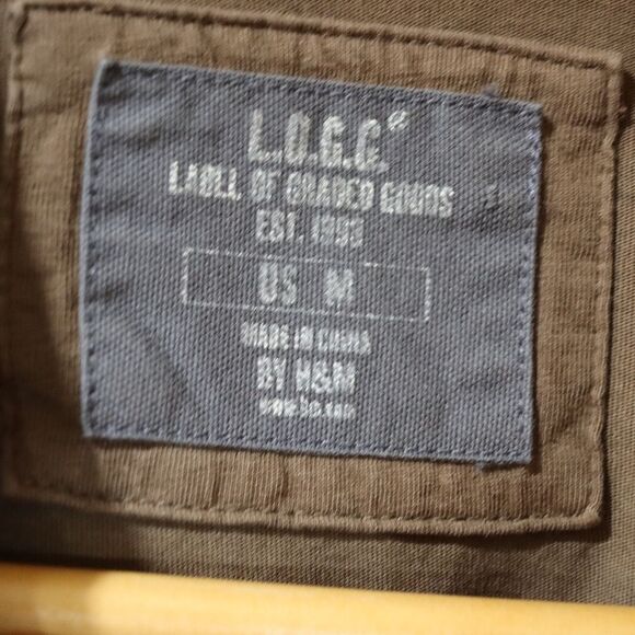 L.O.G.G Brown Vintage Short Sleeve Tee with Graphic Design Medium - Picture 6 of 6